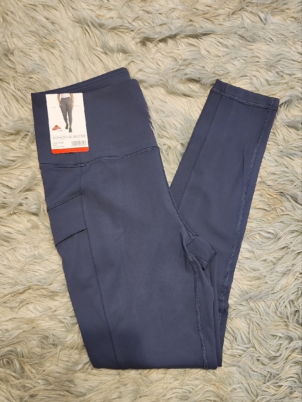 Spyder Women's Gray Performance Leggings with Side Pocket- Medium